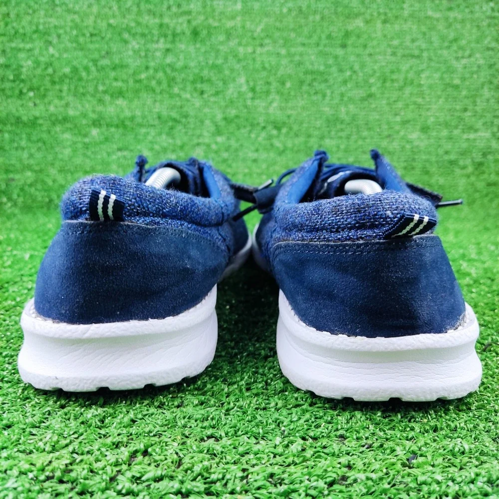 Nautica Loafers Mens 13 Blue Rushford Boat Shoes Textile Slip On Casual Comfort